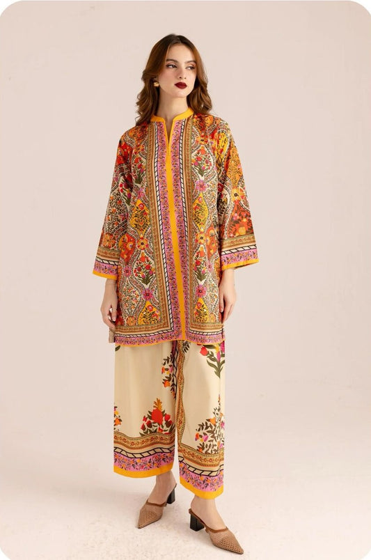 BINT-E-NAZ | LAWN 3 PIECE UNSTICHED PRINT SUIT FOR SUMMER 2025