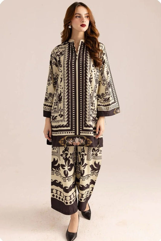 BINT-E-NAZ | LAWN 3 PIECE UNSTICHED PRINT SUIT FOR SUMMER 2025