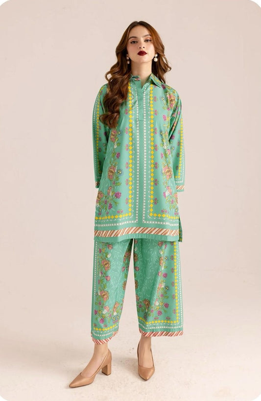 BINT-E-NAZ | LAWN 3 PIECE UNSTICHED PRINT SUIT FOR SUMMER 2025