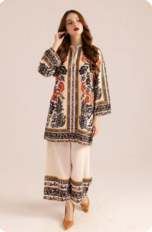BINT-E-NAZ | LAWN 3 PIECE UNSTICHED PRINT SUIT FOR SUMMER 2025