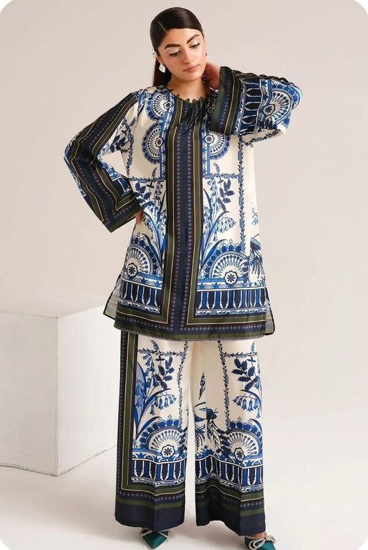 BINT-E-NAZ | LAWN 3 PIECE UNSTICHED PRINT SUIT FOR SUMMER 2025