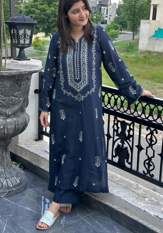 BATIK | LAWN 2 PIECE UNSTICHED FULL HEAVY EMB SUIT FOR SUMMER 2025