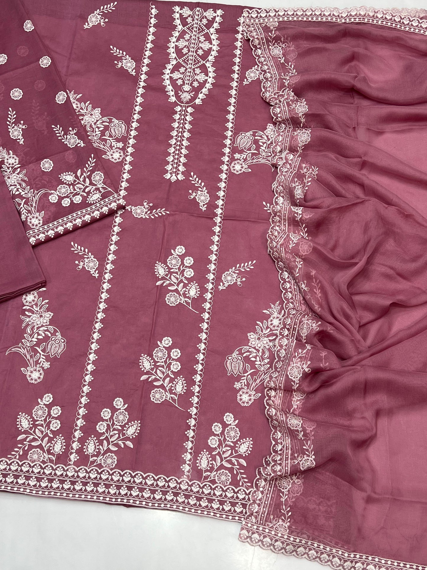 CROSS STICH | LAWN 3 PIECE UNSTICHED FULL HEAVY EMB SUIT WITH READY TO WEAR CUTTWORK DUBATA FOR SUMMER 2026