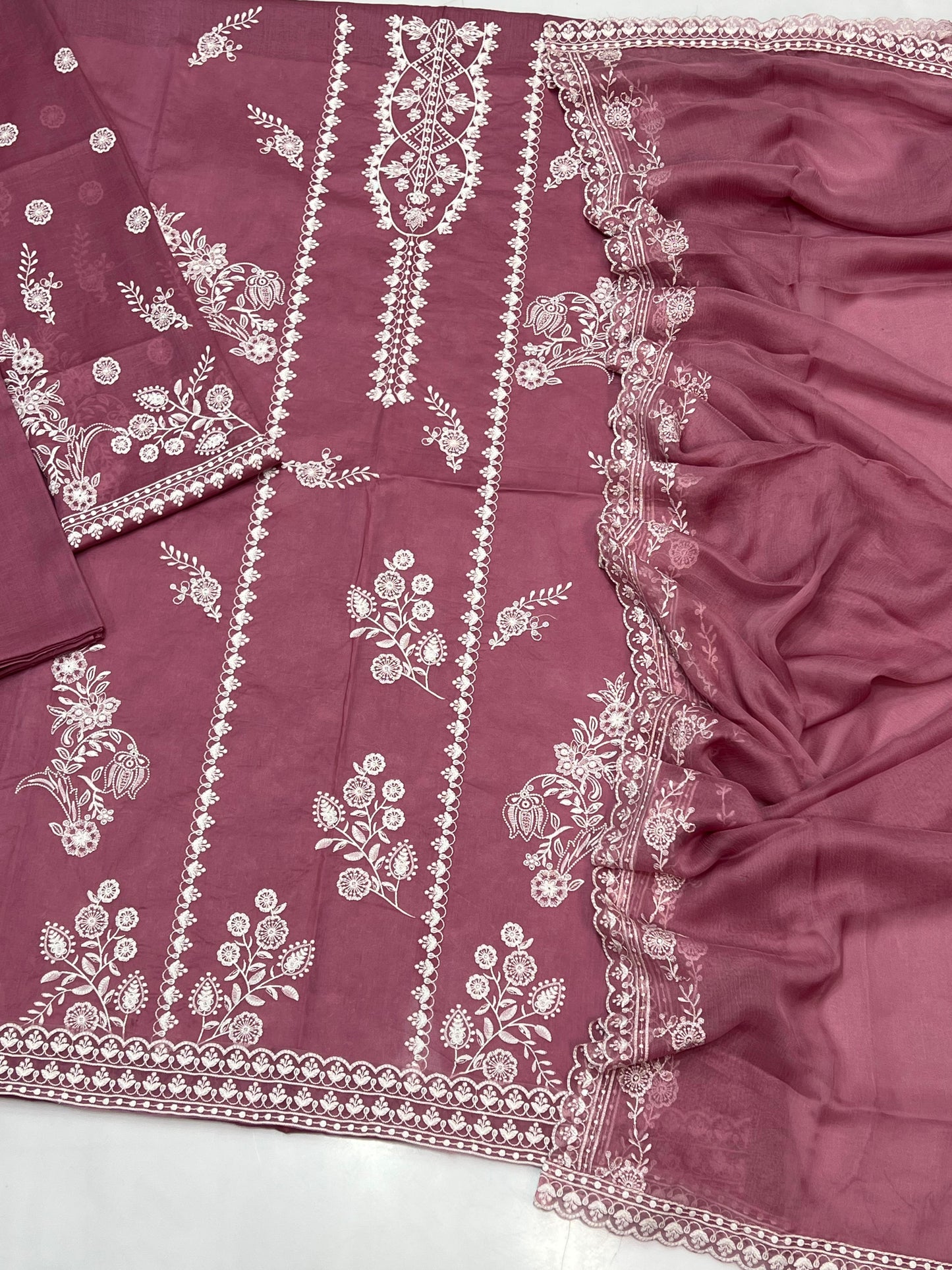 CROSS STICH | LAWN 3 PIECE UNSTICHED FULL HEAVY EMB SUIT WITH READY TO WEAR CUTTWORK DUBATA FOR SUMMER 2026