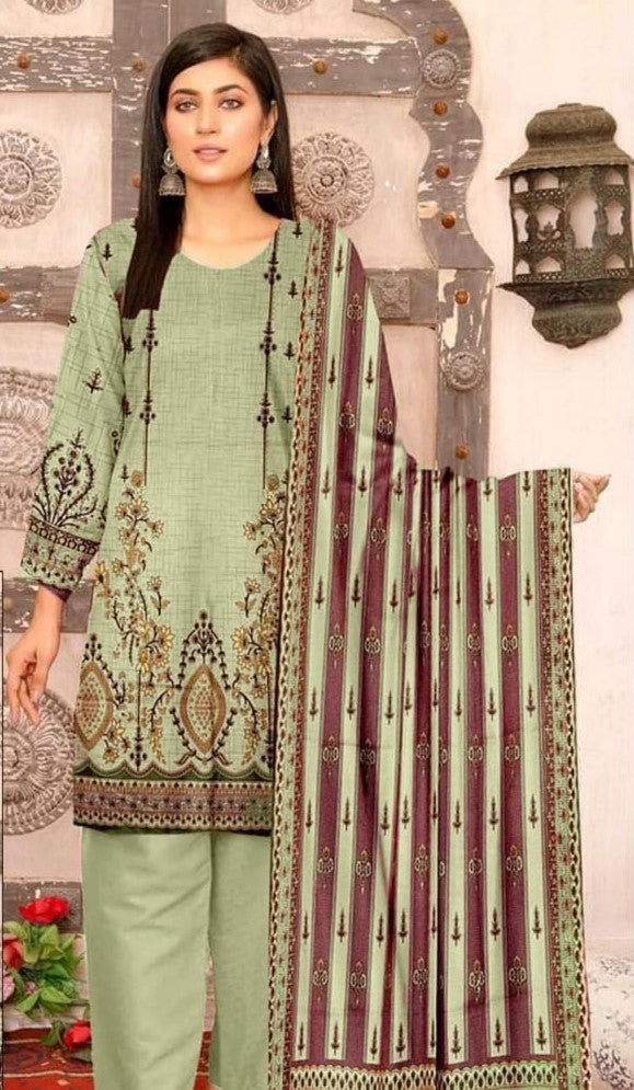 LimeLight | Dhanak 3 Piece EMB Suit For Winter 2024-2025