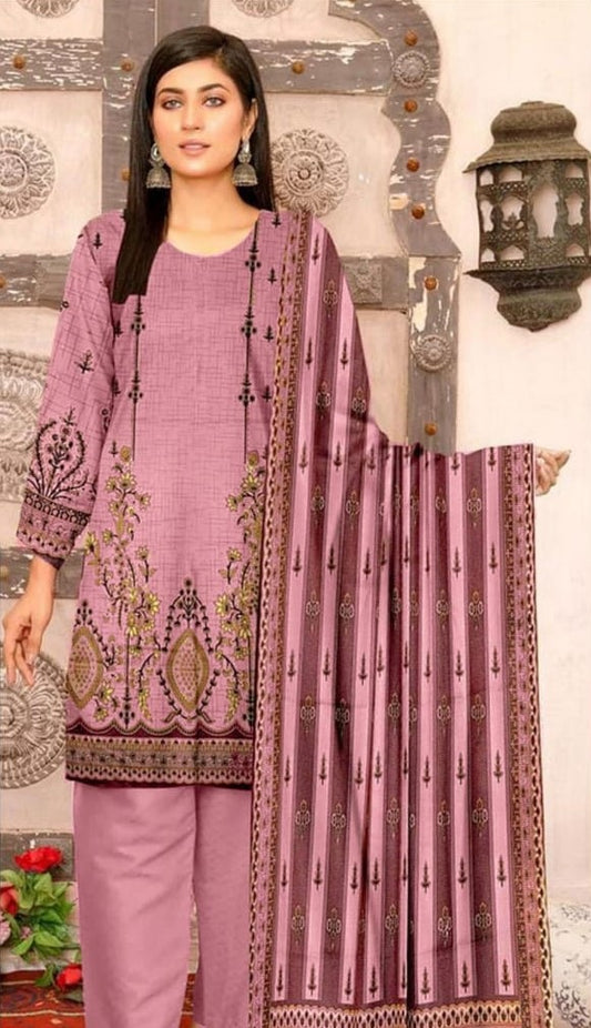 LimeLight | Dhanak 3 Piece EMB Suit For Winter 2024-2025