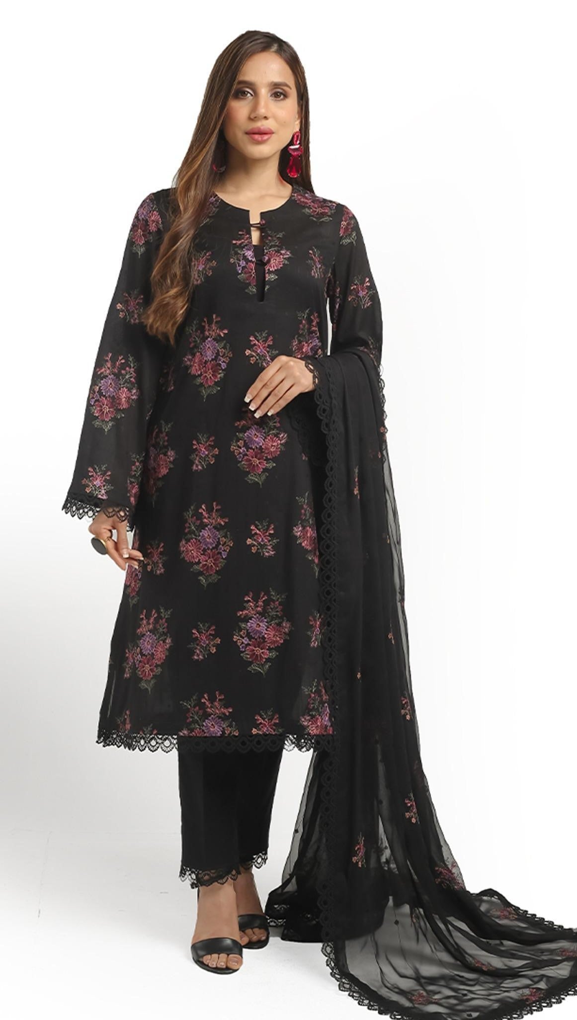 BAREEZE | DHANAK 3 PIECE FULL EMBROIDERED SUIT FOR WINTER 2024-2025