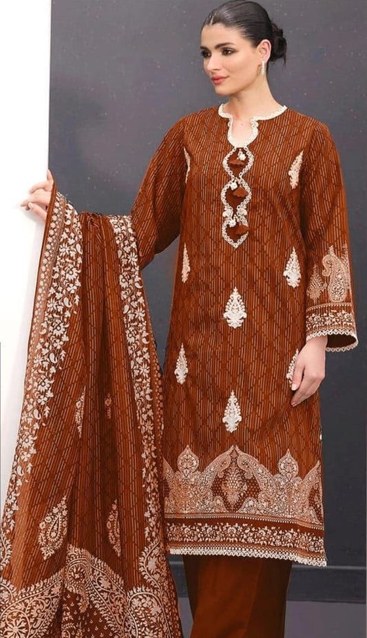 LIMELIGHT | DHANAK 3 PIECE HEAVY EMB SUIT FOR WINTER 2024-2025 D-8948A