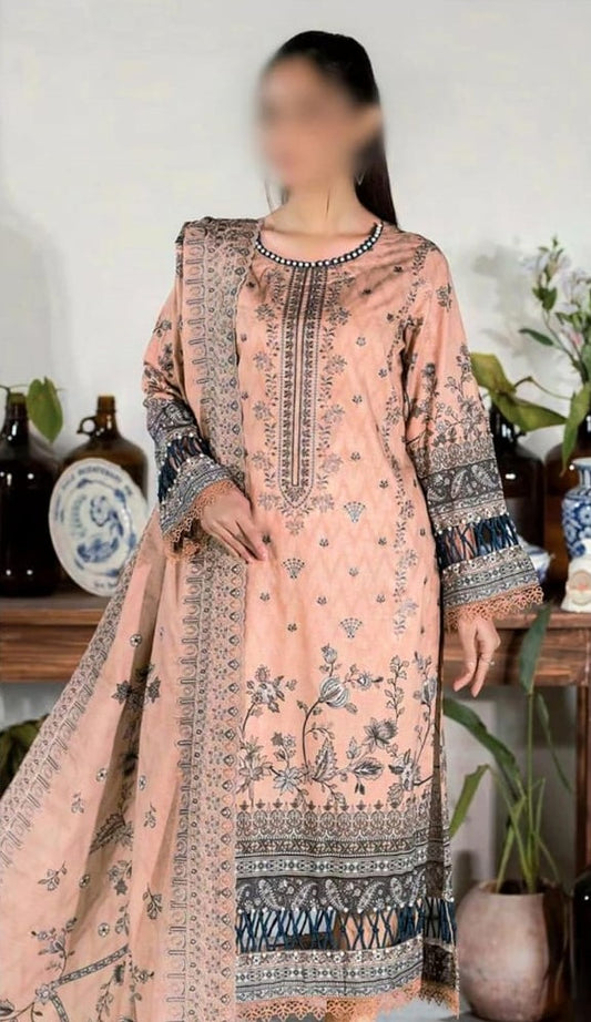 JOHRA | DHANAK 3 PIECE HEAVY EMB SUIT FOR WINTER 2024-2025 D-9002B