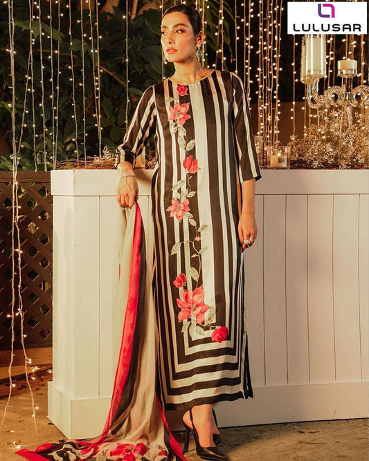 LULUSAR | DIGITAL PRINTED 2 PIECE WITH DIGITAL PRINTED SHIRT & TROUSER FOR WINTER 2024-2025