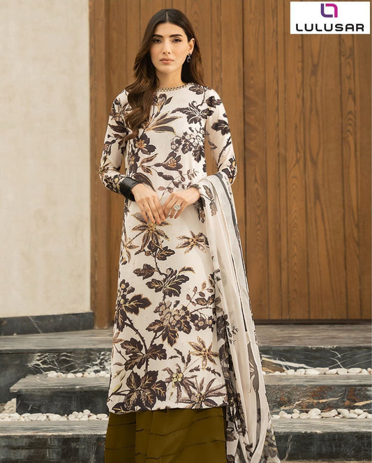 LULUSAR | DIGITAL PRINTED 2 PIECE WITH DIGITAL PRINTED SHIRT & TROUSER FOR WINTER 2024-2025