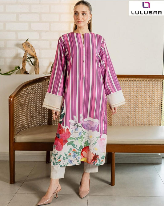 LULUSAR | DIGITAL PRINTED 2 PIECE WITH DIGITAL PRINTED SHIRT & TROUSER FOR WINTER 2024-2025