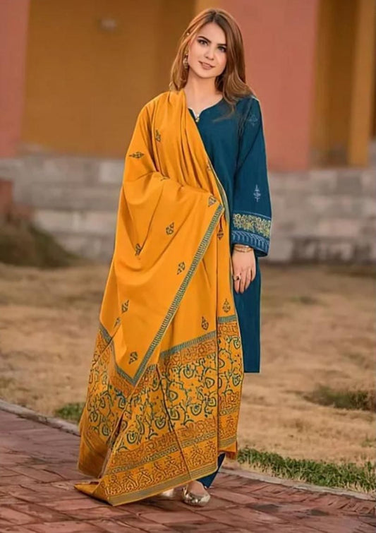 BAROUQE | DHANAK 3 PIECE FULL HEAVY EMB SUIT FOR WINTER 2024-2025