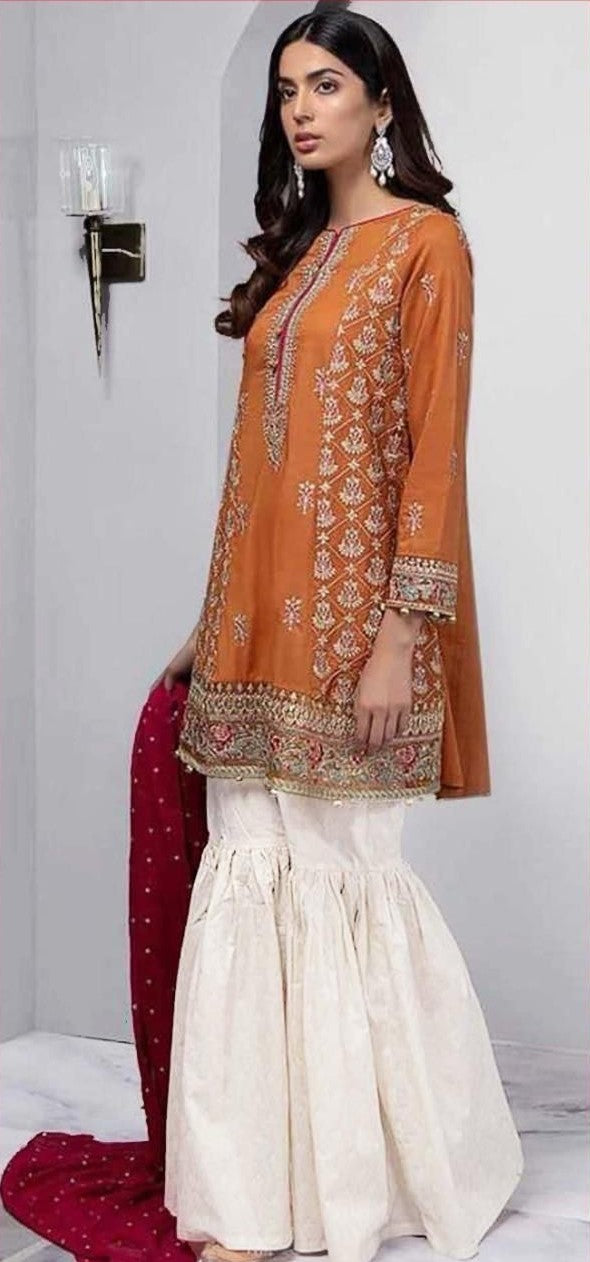 MARIA B | LAWN 2 PIECE FULL EMB UNSTICHED SUIT FOR SUMMER 2025