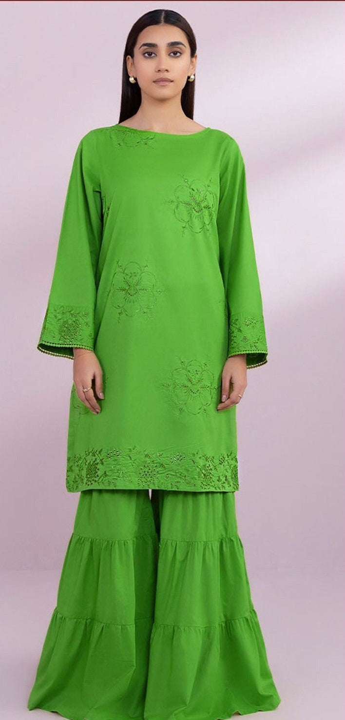 SAPPHIRE | LAWN 2 PIECE FULL EMB UNSTICHED SUIT FOR SUMMER 2025