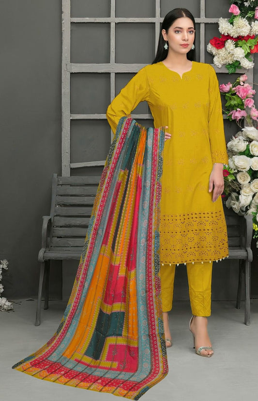 SAIRA RIZWAN | LAWN 3 PIECE UNSTICHED FULL HEAVY EMB SUIT FOR SUMMER 2025