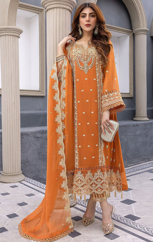 MARIUM N MARIA | LAWN 3 PIECE UNSTICHED FULL HEAVY EMB SUIT FOR SUMMER 2025