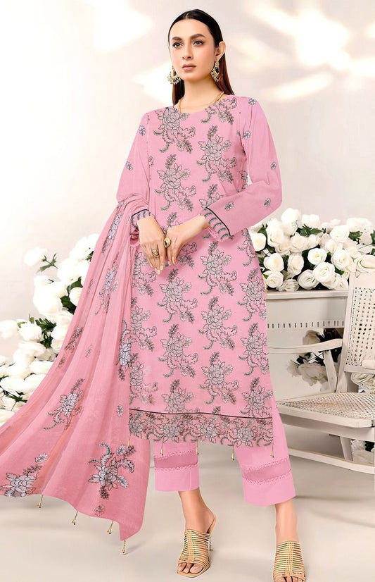 BAREEZE | LAWN 3 PIECE UNSTICHED FULL HEAVY EMB SUIT FOR SUMMER 2025