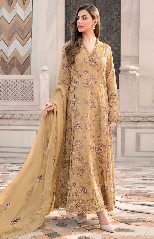 BAREEZE | LAWN 3 PIECE UNSTICHED FULL HEAVY EMB SUIT FOR SUMMER 2025