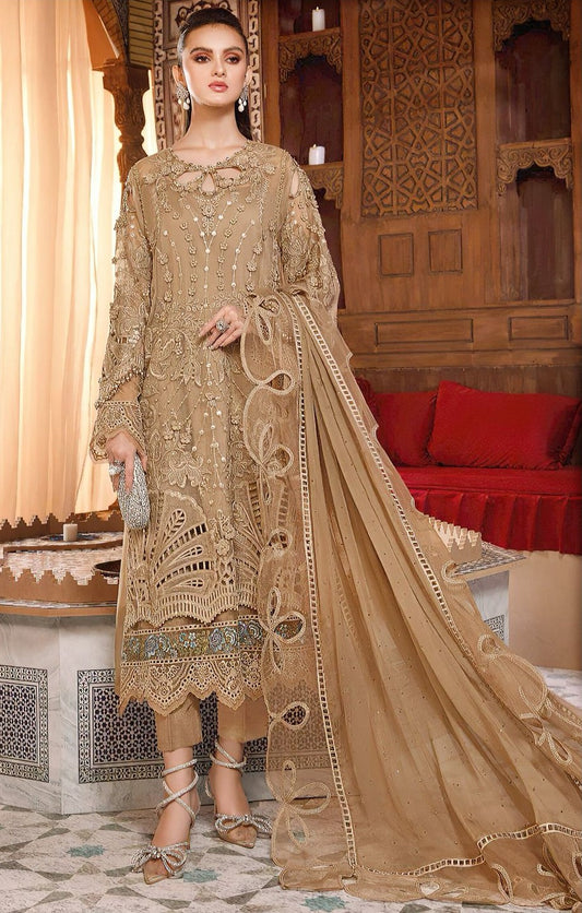 MARIA.B | LAWN 3 PIECE UNSTICHED FULL HEAVY EMB SUIT FOR SUMMER 2025