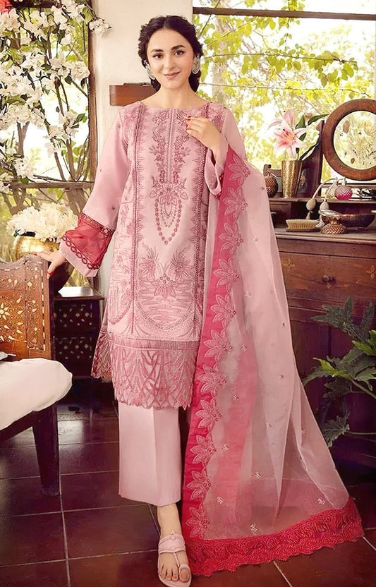 BONANZA SATRANGI | LAWN 3 PIECE UNSTICHED FULL HEAVY EMB SUIT FOR SUMMER 2025