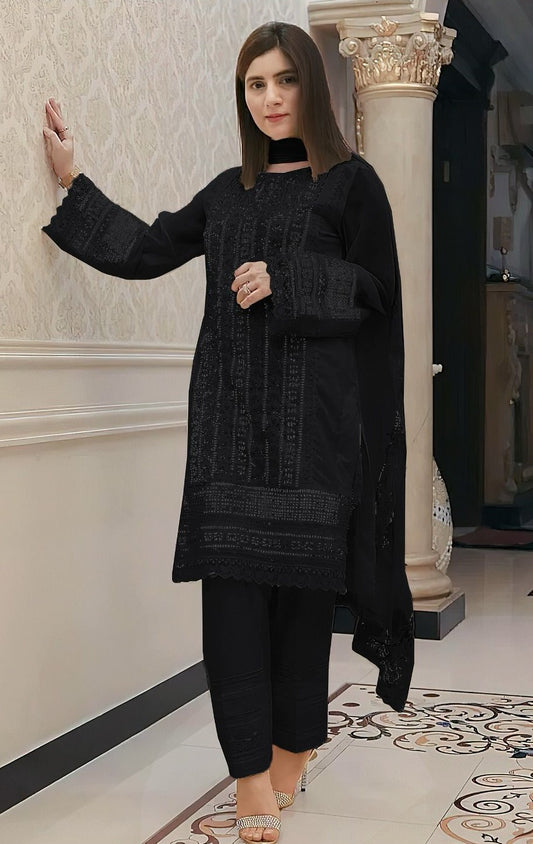 MARIA.B | LAWN 3 PIECE UNSTICHED FULL HEAVY EMB SUIT FOR SUMMER 2025