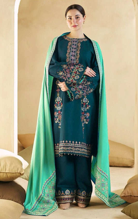 ZARA SHAHJAHAN | LAWN 3 PIECE UNSTICHED FULL HEAVY EMB SUIT FOR SUMMER 2025