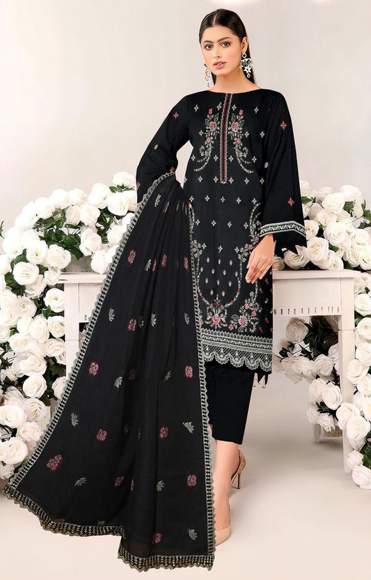 MARIA.B | LAWN 3 PIECE UNSTICHED FULL HEAVY EMB SUIT FOR SUMMER 2025