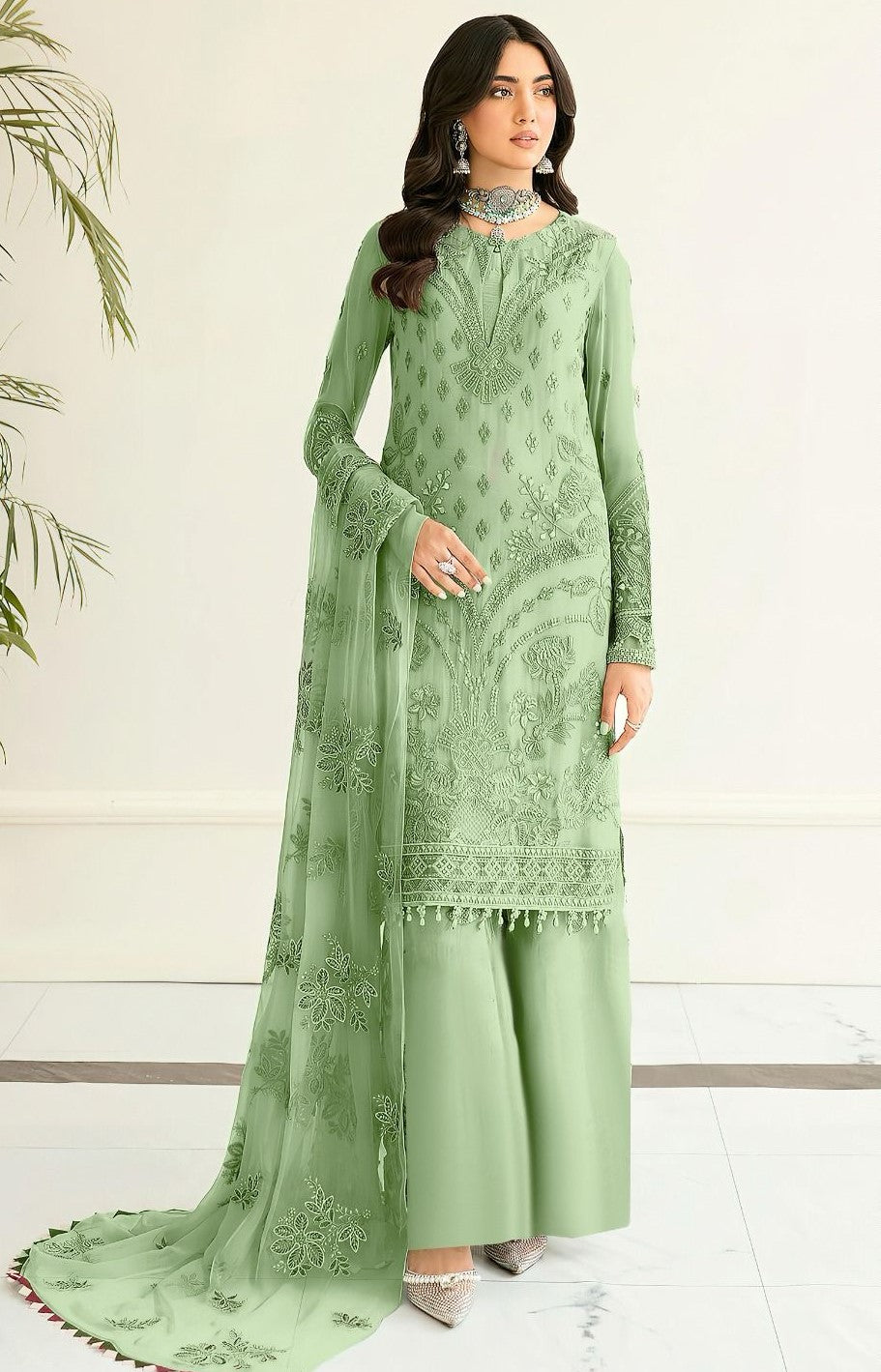 CROSS STICH | LAWN 3 PIECE UNSTICHED FULL HEAVY EMB SUIT FOR SUMMER 2025