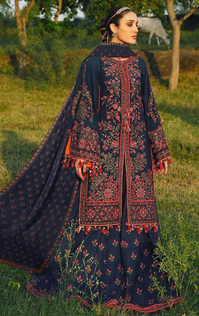 CHARIZMA | LAWN 3 PIECE UNSTICHED FULL HEAVY EMB SUIT FOR SUMMER 2025